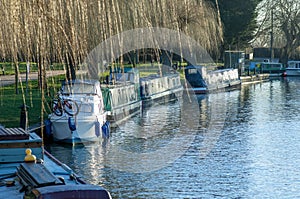 River craft in early morning sun