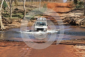 River crossing with 4WD photo