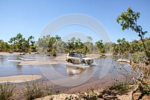 River crossing with a 4WD photo