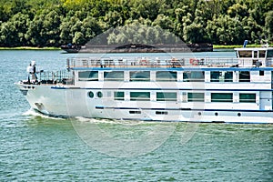 River Cruise Ship Bow Sailing