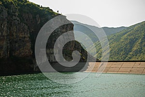 River dam near the Hydroelectric Power Station