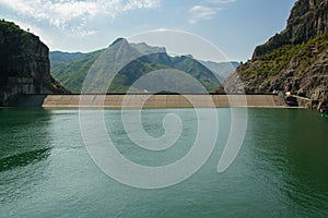 River dam near the Hydroelectric Power Station