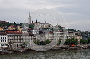 River Danube embankment, Matthias Church and Fisherman Bastion.