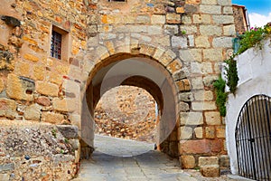 River door Arco del Cristo in Caceres of Spain