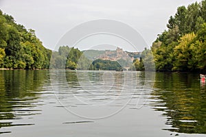 River dordogne and the village of beynac et cazenac