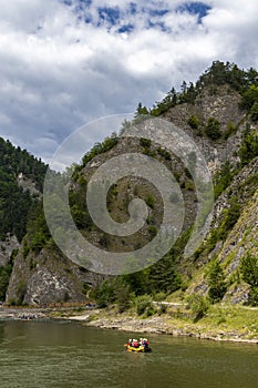 River Dunajec in the Pieniny Mountains on the border of Slovakia and Poland