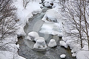 River in El Tarter. Canillo. Principality of Andorra photo