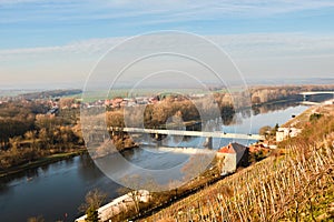 River Elbe in town Melnik