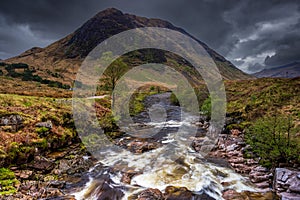 The River Etive and Glen Etive.