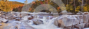 River through fall foliage, New Hampshire, USA