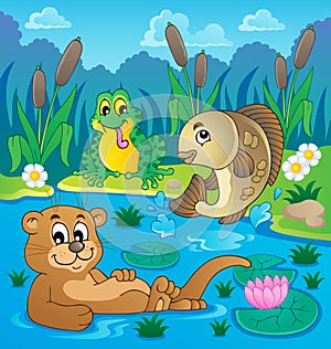 River fauna theme image 2