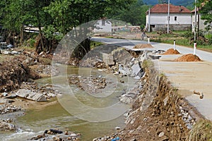 River after flooding