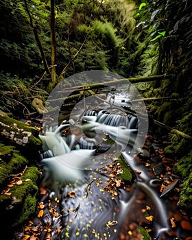 A river flow is made like the illustration