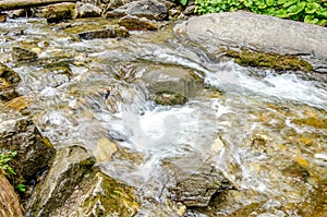 River flowing in a close view