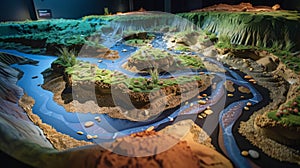 River Flowing Through Desert Landscape