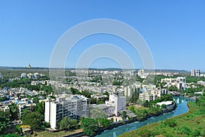 River flowing through ecofriendly city in india at Gorai,Mumbai