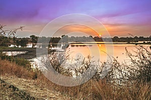 River flowing through Kruger National Park at sunrise, Kruger National Park