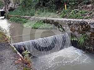 River flowing near Graft Bastion, Romania, Transylvania, Brasov