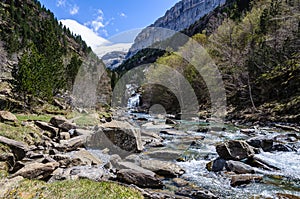 River flowing in Ordesa Valley, Aragon, Spain