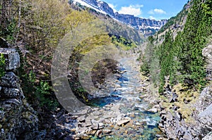 River flowing in Ordesa Valley, Aragon, Spain