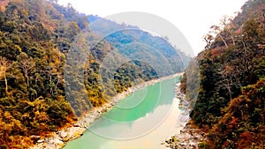 River flows bitween two mountains, Indian city tour, Siliguri tourism