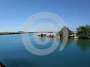 The river flows into the Mediterranean sea.