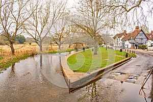 The river and ford crossing at Eynesford England