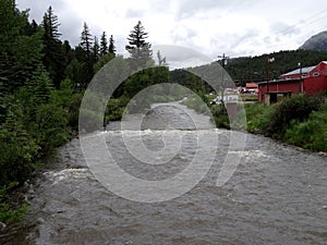 River and forest scenery in Bailey, Colorado