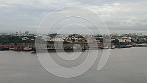 River, fortress and city. Santo Domingo, Dominican Republic