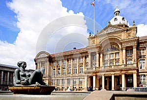 River fountain and Council House, Birmingham.