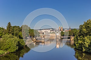 River Fulda and cityscape of Kassel photo