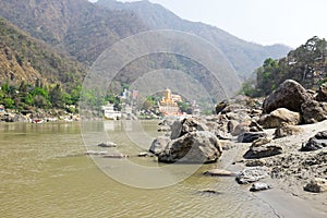 The river Ganges at Laxman Jhula in India