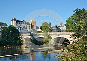 Summer view of the French city Pau photo