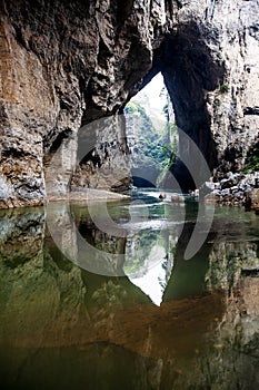 The river in a giant cave