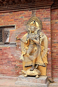 River goddess Ganga at Mul Chowk, Royal Palace in Patan