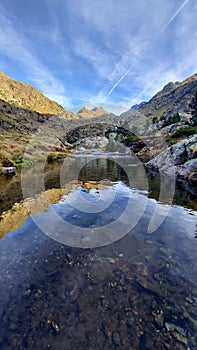 River going down a rocky valley