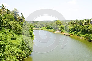 River in green countryside