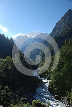 River in a green valley