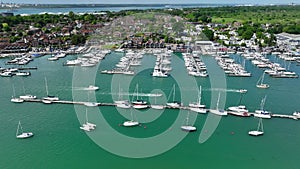 The River Hamble and Marina in the Summer with Yachts and Boats on the Water