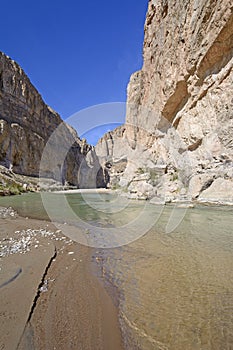 River Heading Into a Narrow Canyon