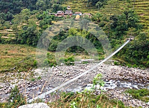 River in Himalayas Mountains Annapurna trek