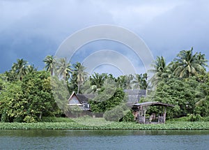 River house during monsoon in thailand