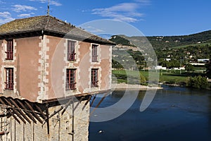 River house on river Tarn in Millau