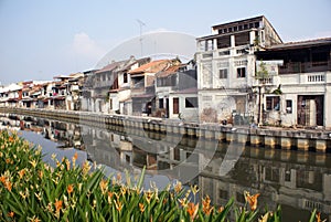 River and houses