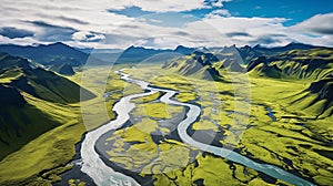 River Iceland from a bird's eye view