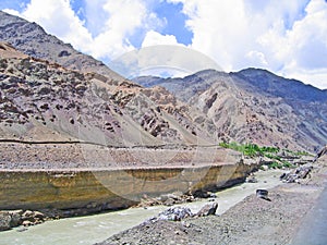 River Ind valley, in mountains of Ladakh