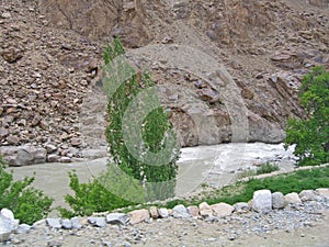 River Ind valley, in mountains of Ladakh