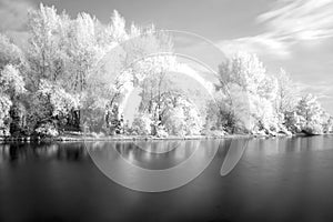 River in infra red photo