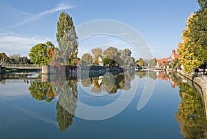 River Isar Landshut Bavaria photo