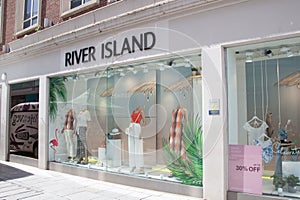The River Island shop in Exeter, Devon in the UK